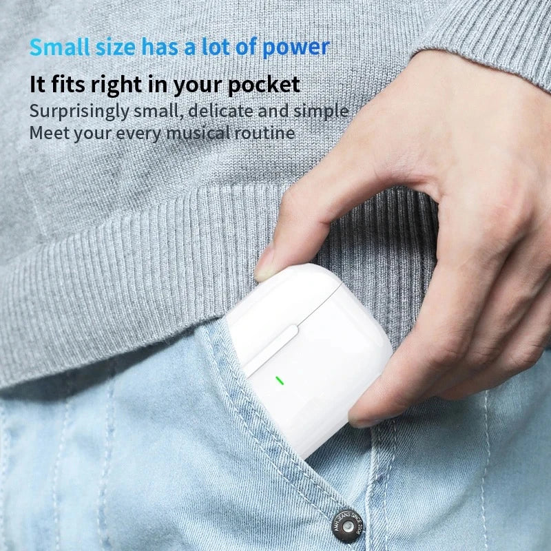 Wireless Bluetooth earphones from Electronics Den, featuring sleek design and true wireless comfort for on-the-go listening.