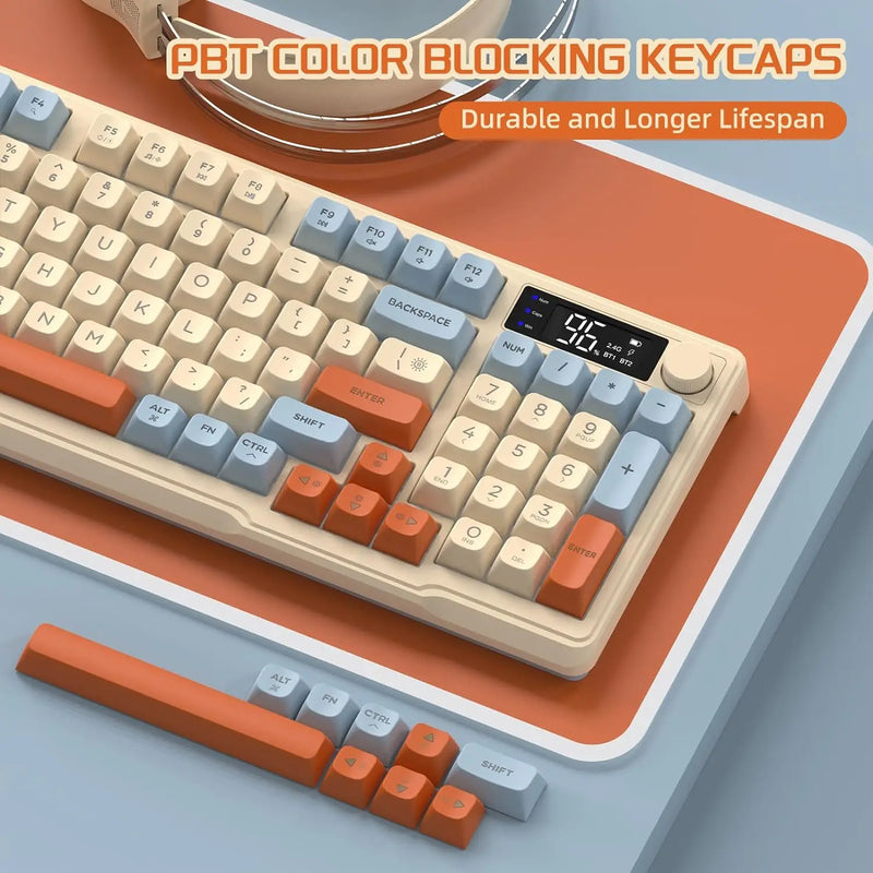 Wireless Gaming Keyboard M96 by Electronics Den with RGB backlit keys and sleek black design.