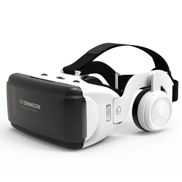 Electronics Den 3D VR glasses with adjustable head strap and built-in lenses for immersive virtual reality experiences