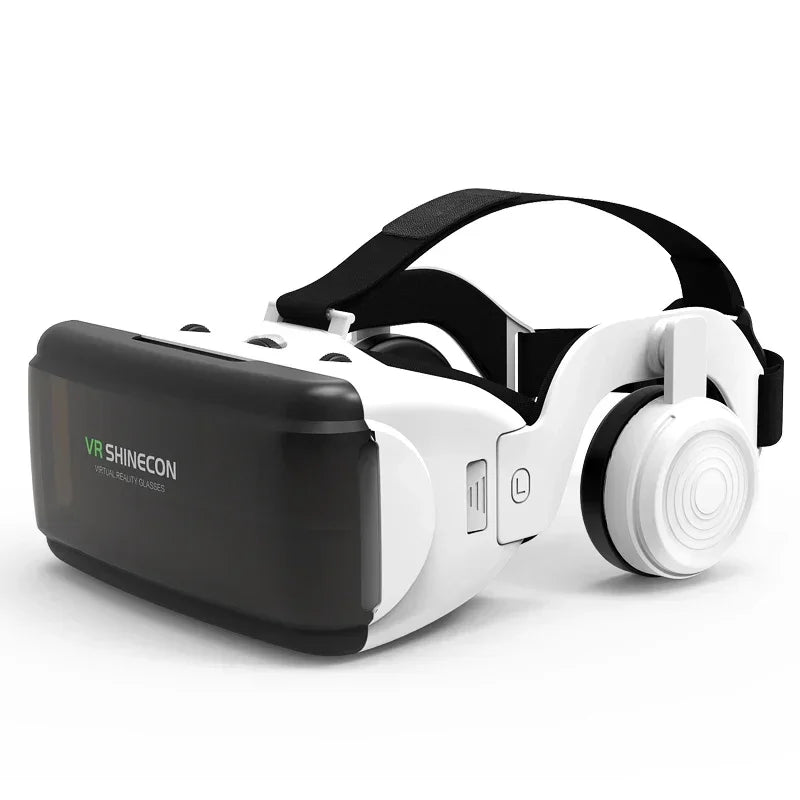 Electronics Den 3D VR glasses with adjustable head strap and built-in lenses for immersive virtual reality experiences