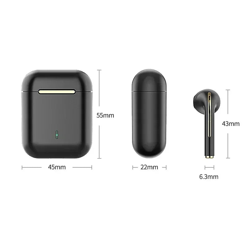 True wireless Xiaomi earbuds shown with charging case, compact earphone design, and sleek black finish