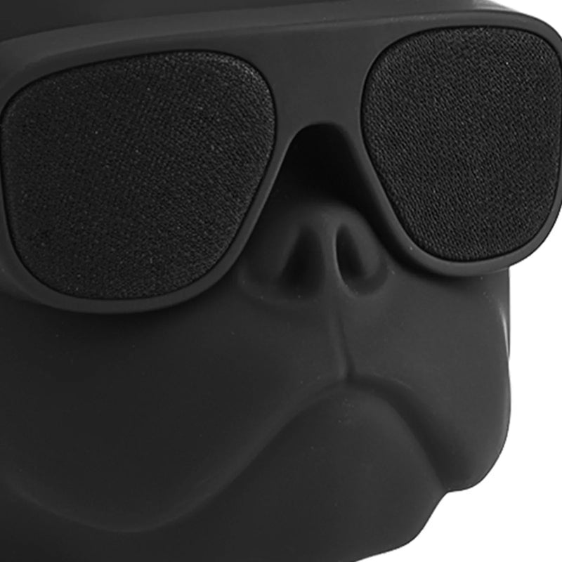 Dog-shaped portable Bluetooth speaker with stereo sound and subwoofer from Electronics Den, compact and designed for on-the-go audio.