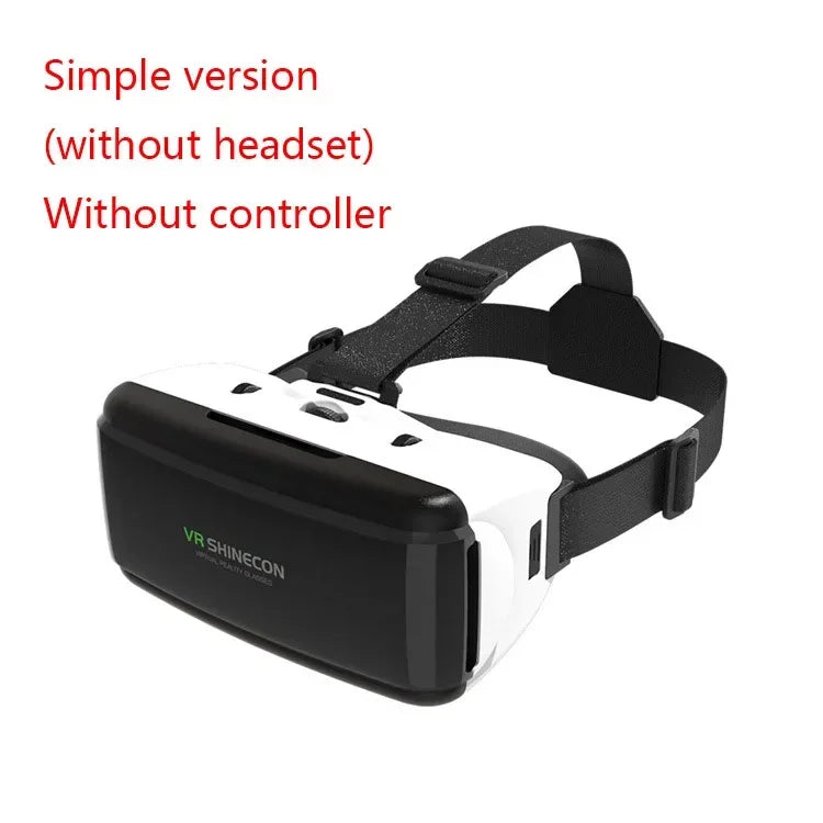 Electronics Den 3D VR glasses with adjustable head strap and lenses for immersive virtual reality experiences.