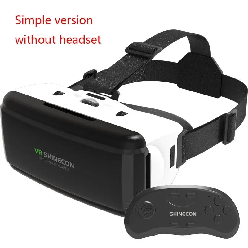 Electronics Den 3D VR glasses with adjustable straps and sleek black design for immersive virtual reality experiences.