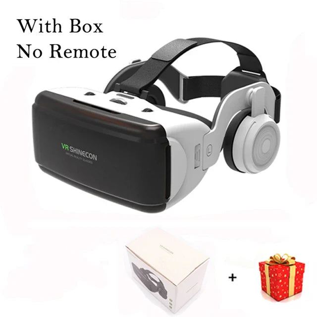 Electronics Den Virtual Reality VR glasses headset with adjustable straps and sleek design for immersive gaming and virtual experiences.
