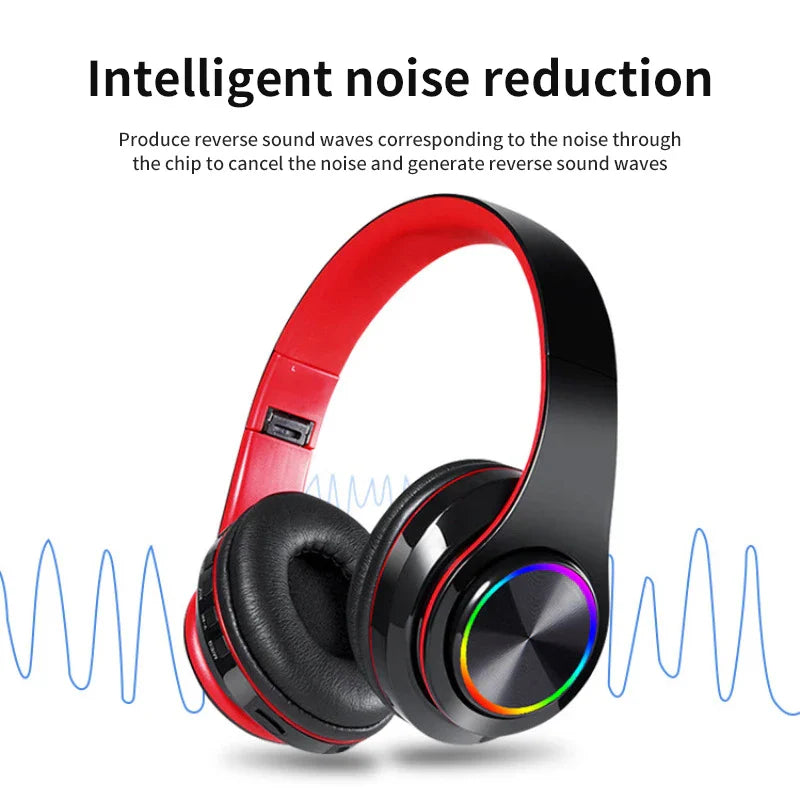 Wireless Bluetooth headphones B39 by Electronics Den featuring over-ear design and sleek black finish.