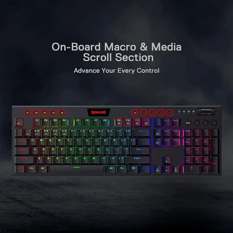 Wireless RGB Mechanical Keyboard K618 Horus by Electronics Den with backlit keys and sleek design
