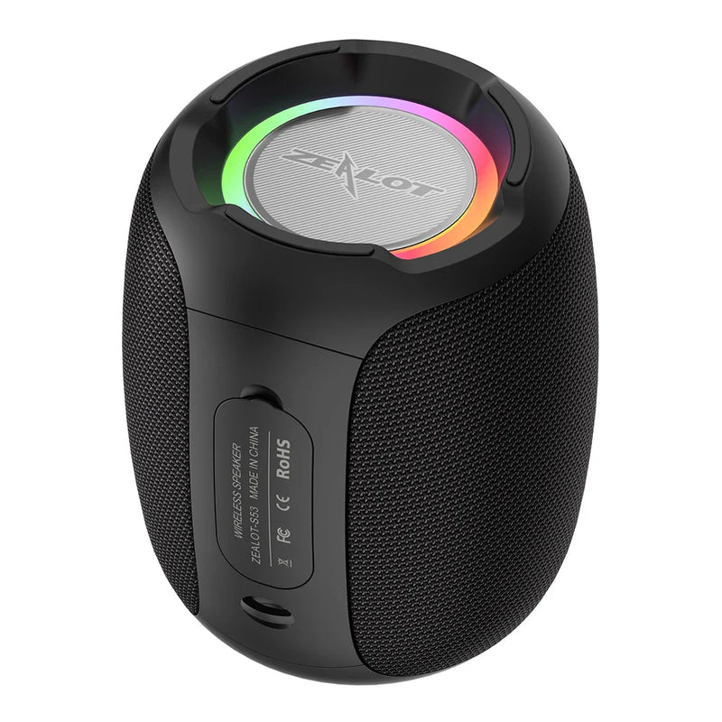 Wireless Bluetooth speaker from Electronics Den, compact design with buttons and speaker grille, ideal for portable audio.