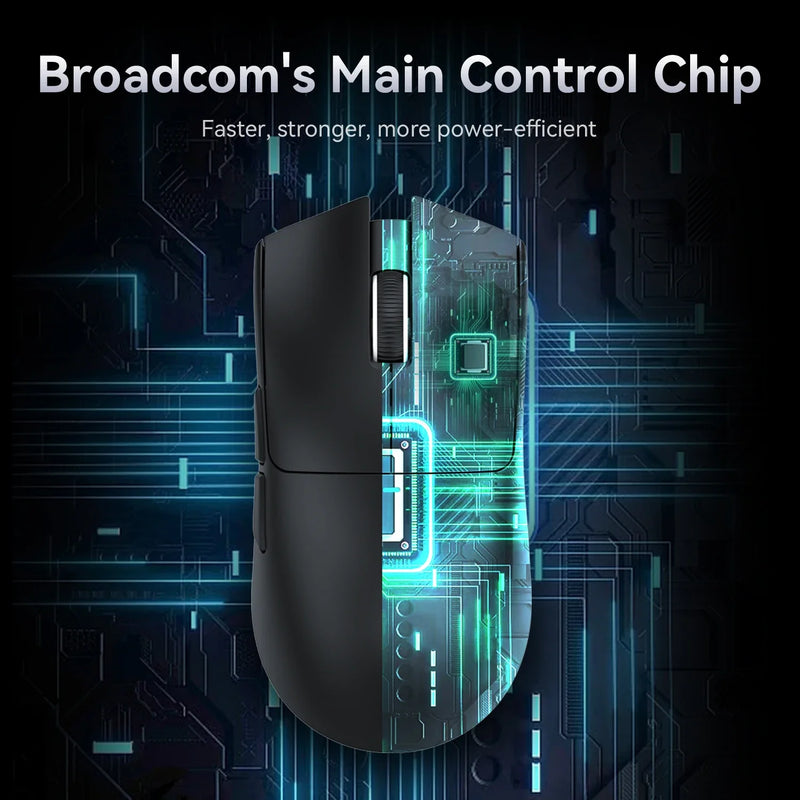 White Attack Shark X11 Bluetooth wireless mouse with three-mode connectivity from Electronics Den, shown in a close-up image.