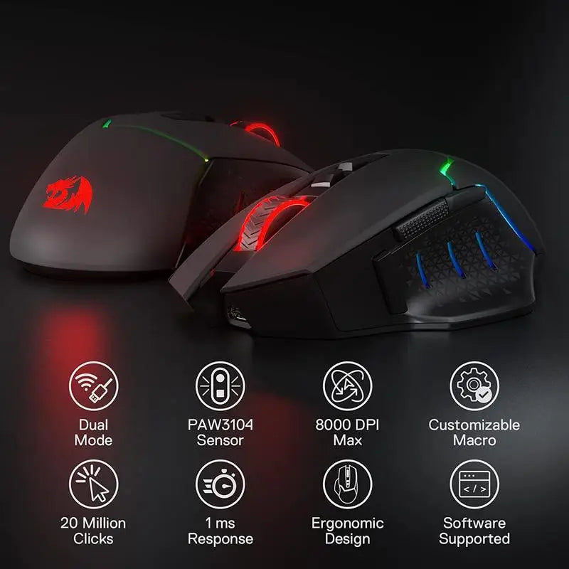 Wireless gaming mouse M690 PRO by Electronics Den with ergonomic design and customizable buttons.