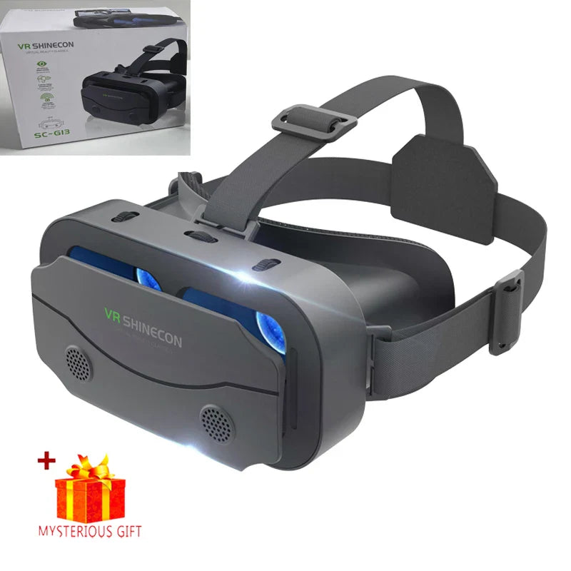 Shinecon Virtual Reality Viar 3D VR glasses with adjustable head strap and lenses, designed for immersive virtual reality experiences.