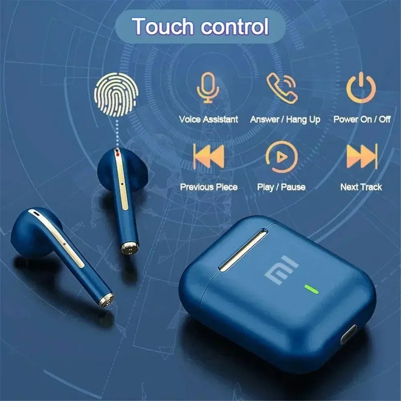 Xiaomi true wireless earbuds with compact charging case, sleek design, and ergonomic ear tips for comfortable listening.