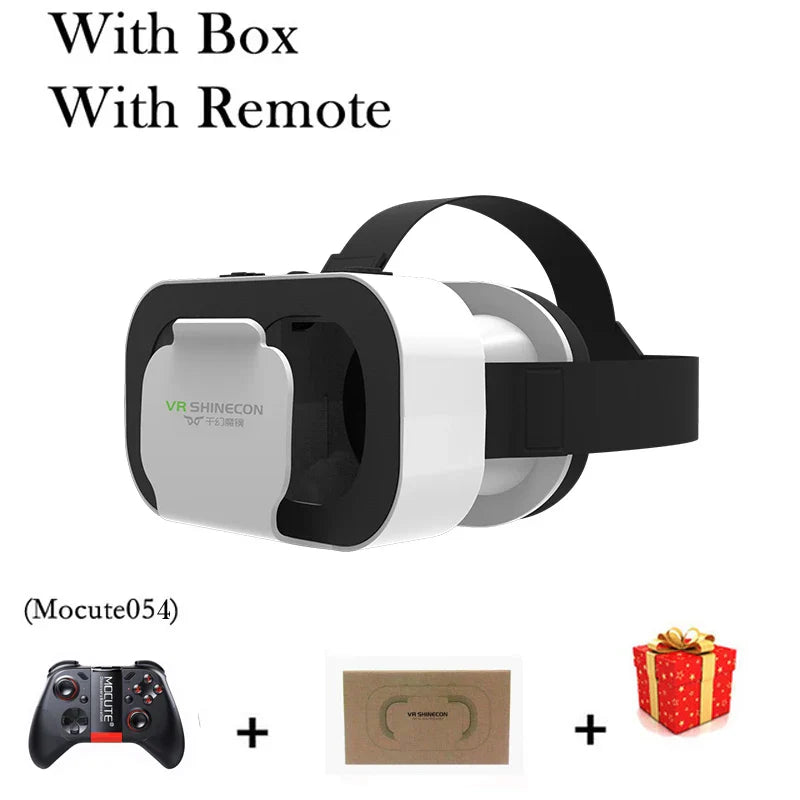 Shinecon Viar Virtual Reality VR glasses with adjustable head straps and lenses, designed for immersive VR experiences.