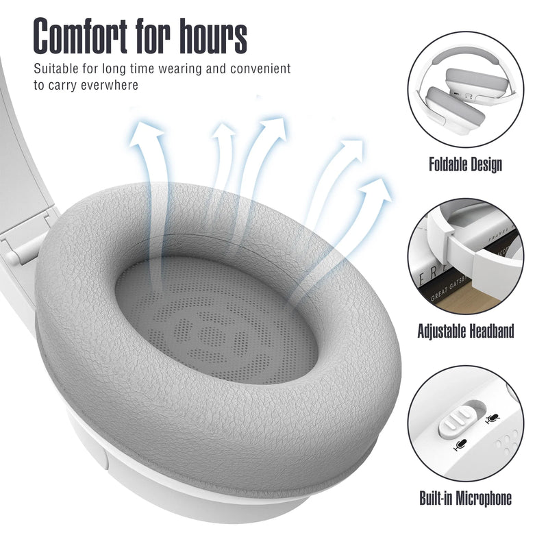 Black Bluetooth wireless over-ear headphones from Electronics Den with padded ear cups and adjustable headband.