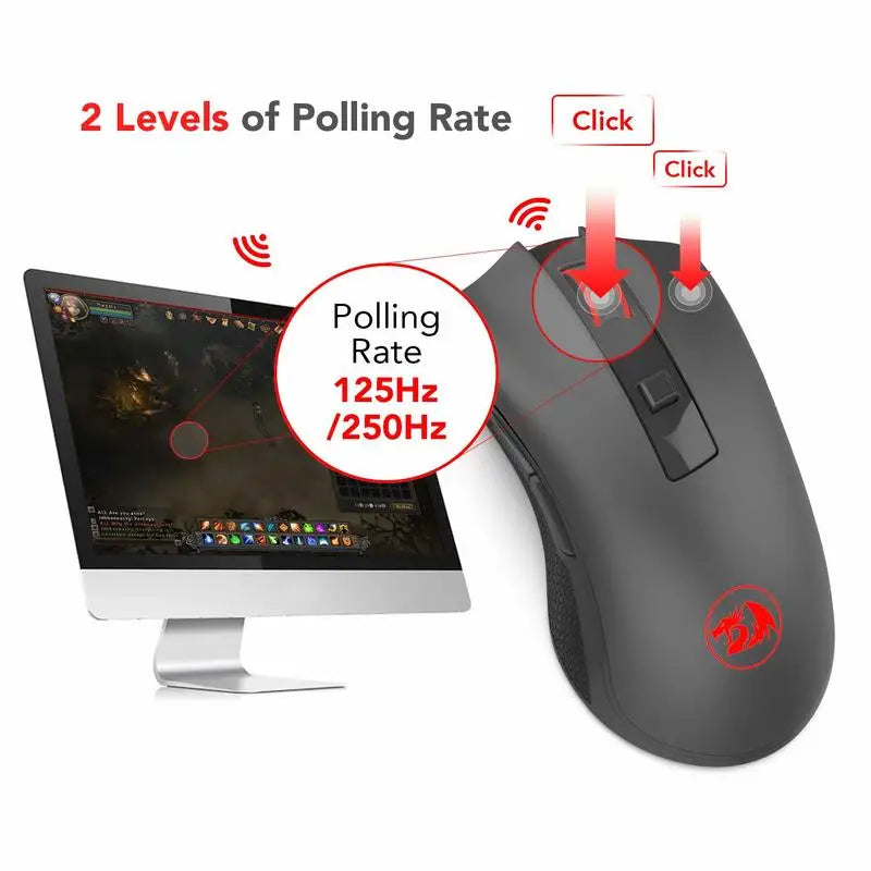 Wireless optical mouse from Electronics Den with 2.4G USB receiver, featuring ergonomic design and smooth tracking.