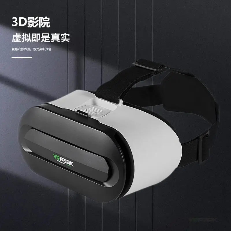 Electronics Den J60 Bluetooth 5.0 3D VR smart virtual reality glasses with headset showing black VR goggles and adjustable strap