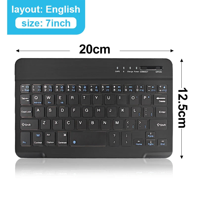 Wireless Bluetooth keyboard from Electronics Den with sleek design, featuring keys and connectivity ports visible on a clean background.