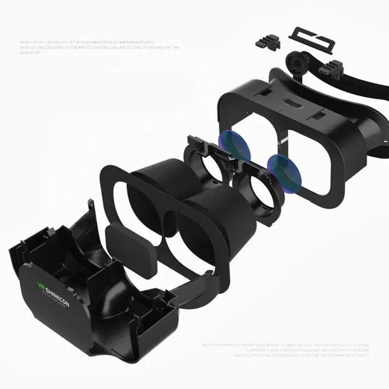 Shinecon Viar Virtual Reality VR glasses with adjustable head strap and lenses, designed for immersive VR experiences.
