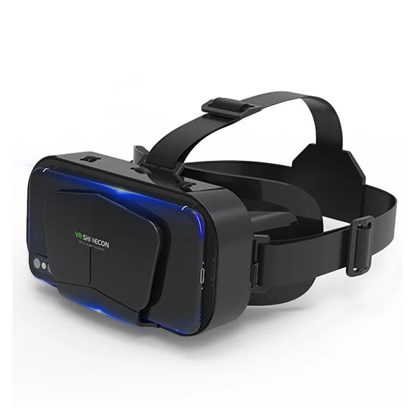 Electronics Den 3D VR glasses virtual reality headset with adjustable straps and lenses for immersive gaming and viewing experience.