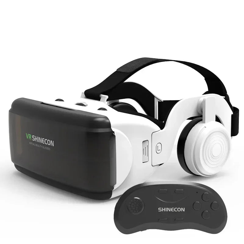 Electronics Den 3D VR glasses with adjustable straps and lens for immersive virtual reality experiences.