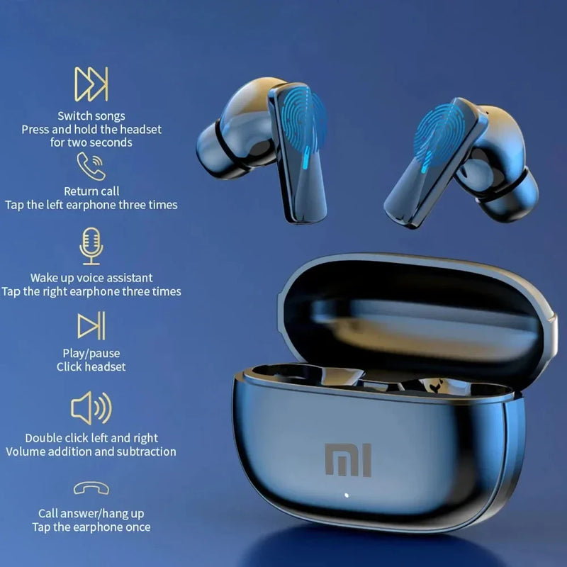 Xiaomi Air 7 Bluetooth earphones with sleek design and charging case, featuring wireless earbuds for high-quality audio.