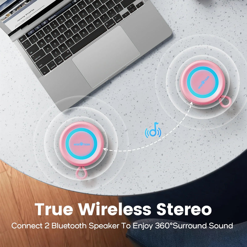 Mini portable wireless speaker from Electronics Den with a compact design and built-in controls, perfect for on-the-go music.