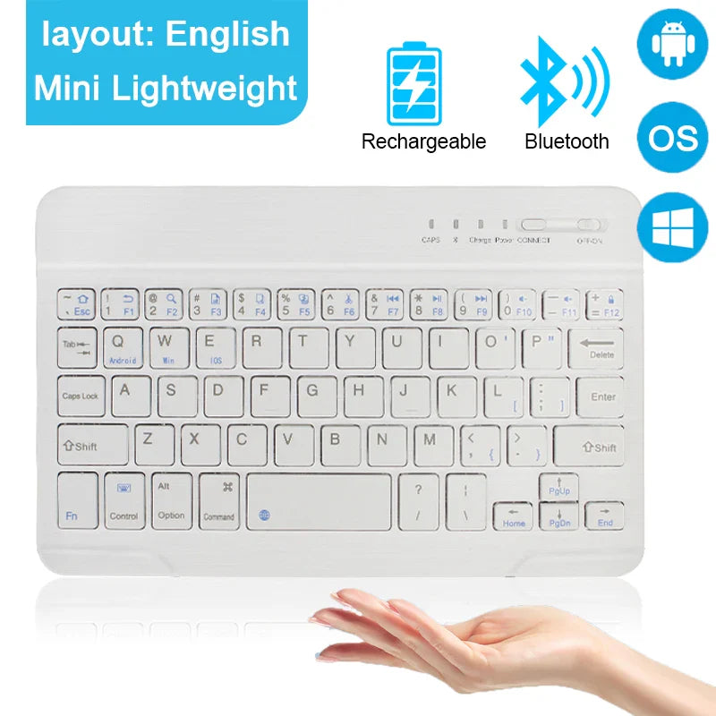 Wireless Bluetooth keyboard by Electronics Den with compact design, black keys, and sleek modern appearance.