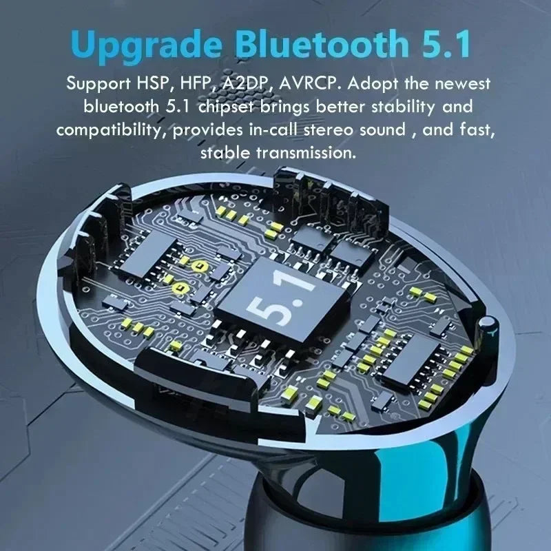 Wireless Bluetooth M10 Headphones with sleek design, earphones, and charging case by Electronics Den for high-quality audio.
