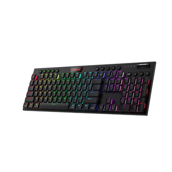 Wireless RGB Mechanical Keyboard K618 Horus by Electronics Den with illuminated keys and sleek black design
