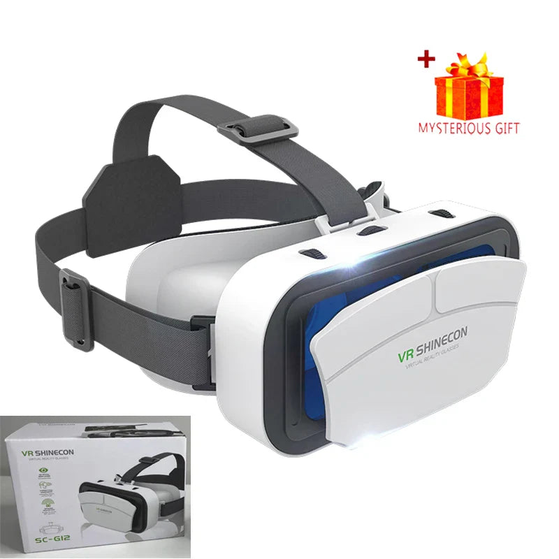 Electronics Den virtual reality VR glasses headset with adjustable straps and sleek design for immersive VR experiences.