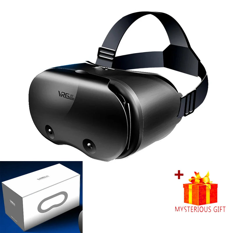 3D virtual reality VR glasses by Electronics Den with adjustable head strap and sleek black design for immersive VR experiences.