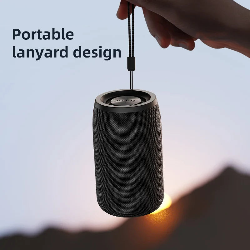 Portable Bluetooth speaker by Electronics Den, mini wireless speaker with compact design and built-in controls.