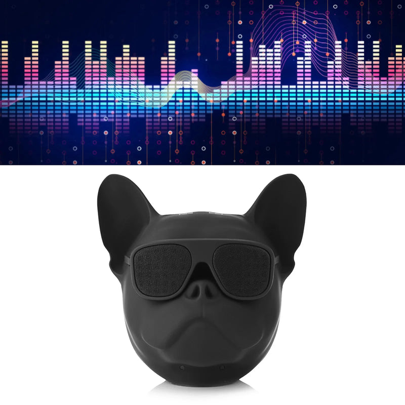 Dog-shaped portable Bluetooth speaker with stereo sound and subwoofer feature, designed by Electronics Den