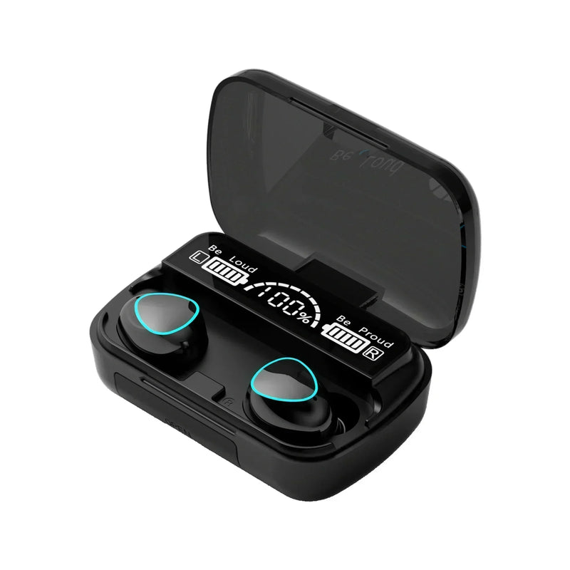 Wireless M10 Bluetooth Earphones from Electronics Den with sleek design and in-ear fit for portable audio listening