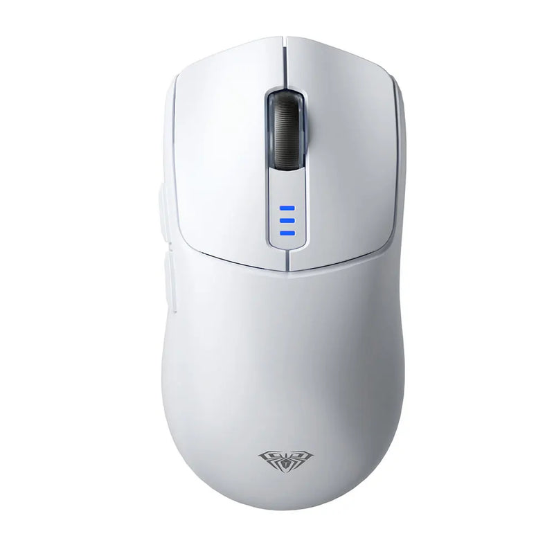 Tri-mode rechargeable ergonomic Bluetooth mouse from Electronics Den, showing sleek black design with customizable buttons.