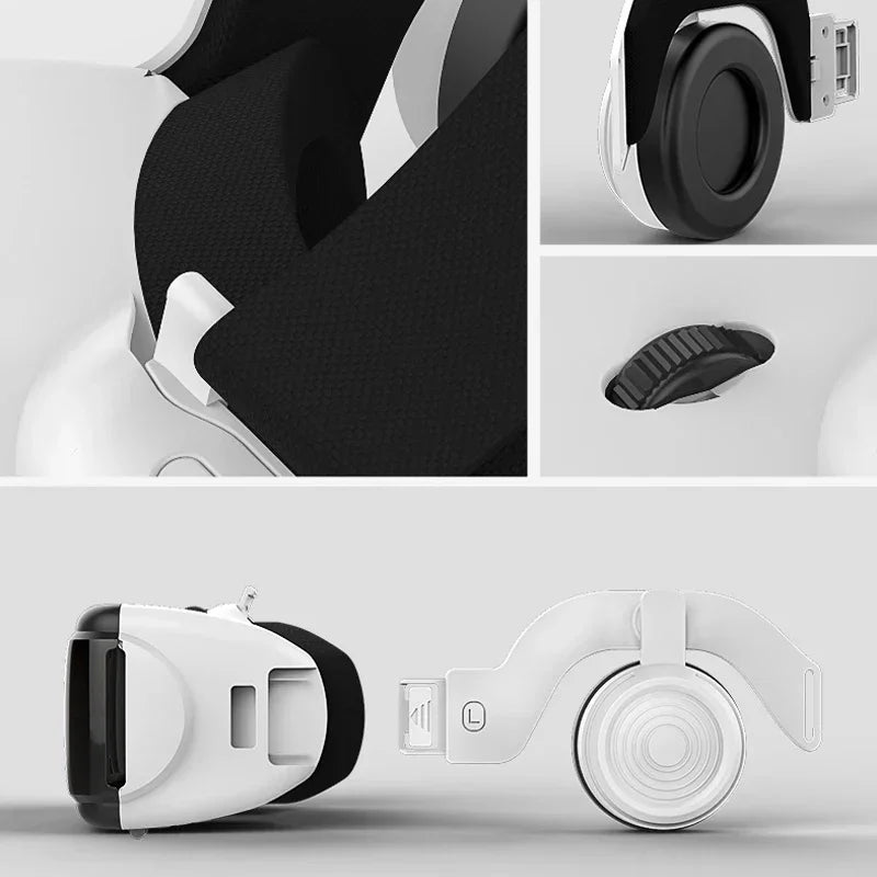 Electronics Den 3D VR glasses with adjustable head strap and lenses for immersive virtual reality experiences.