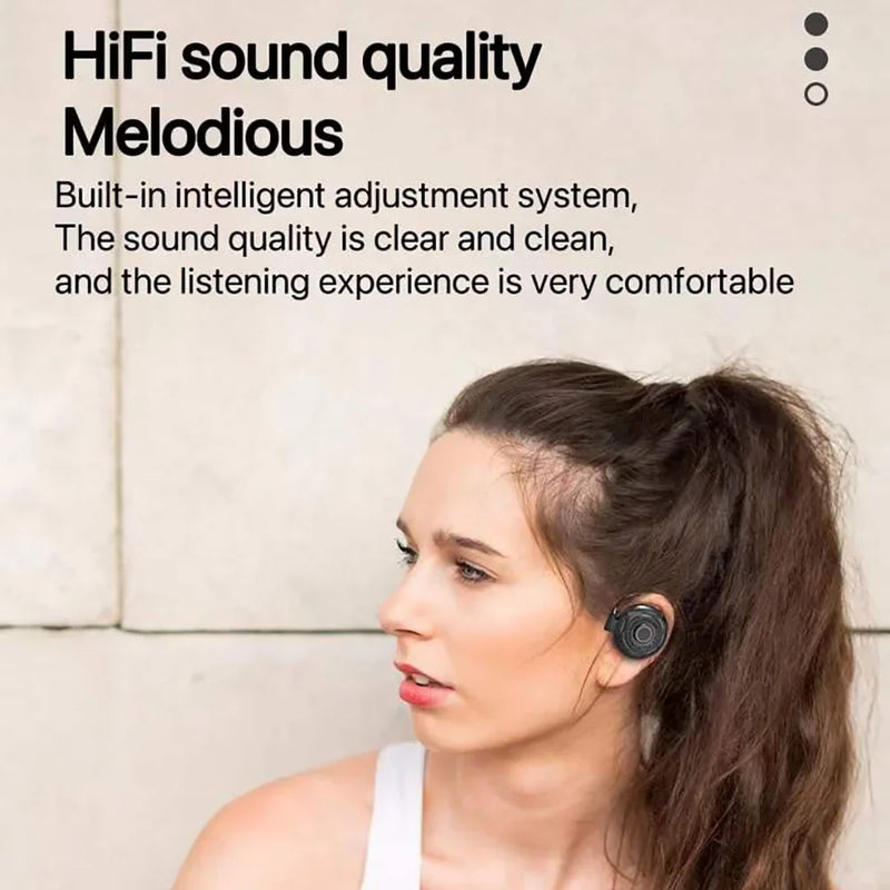Wireless Bluetooth S660 TWS running earbuds by Electronics Den, compact design with charging case and ergonomic fit.