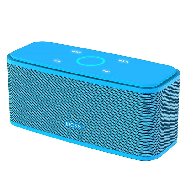 Electronics Den SoundBox Bluetooth speaker with sleek design and control buttons, portable for music on the go.