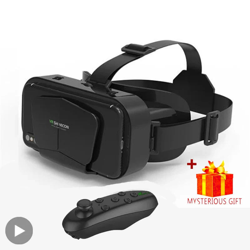 Shinecon Virtual Reality Viar 3D VR glasses with adjustable head strap and lenses for immersive 3D viewing experiences.