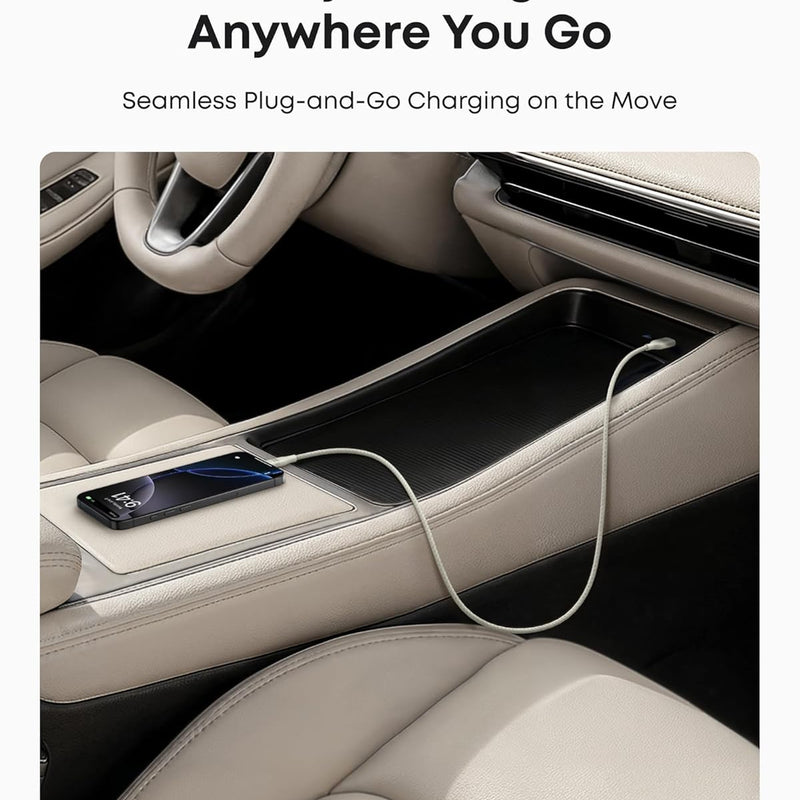 Anker USB-A to USB-C braided cable in black, available in 3 ft and 6 ft lengths, upcycled and durable for device charging and syncing.