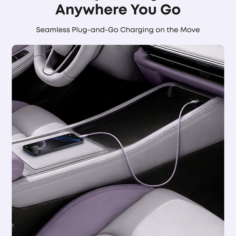 Anker USB-A to USB-C upcycled braided charging cable, 3 ft or 6 ft length, black, durable and tangle-free design.