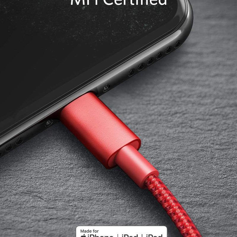 Anker 331 USB-C to Lightning charging cable, black, 1ft length, designed for fast device charging and data transfer.