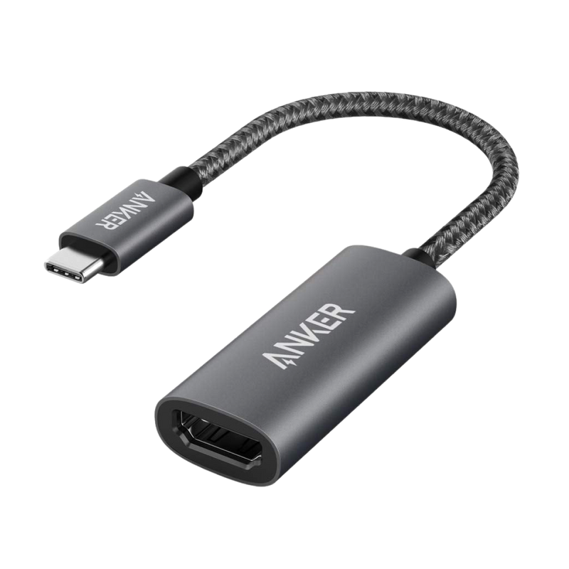 Anker 310 USB-C Adapter for charging only with 4K HDMI port, black compact design for seamless device connectivity.