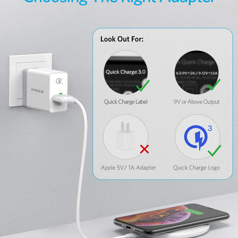 Anker 313 wireless charging pad in black, designed for fast, cable-free charging of compatible smartphones.