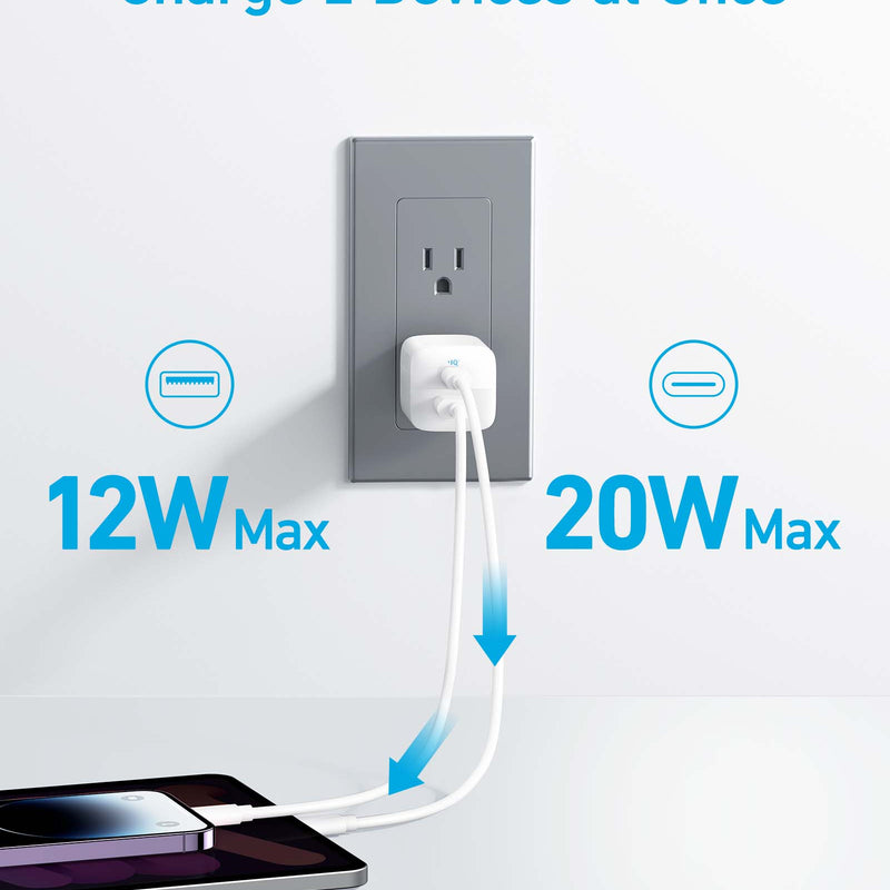 Anker 323 33W charging-only black wall charger with compact design and single USB-C port for fast device charging