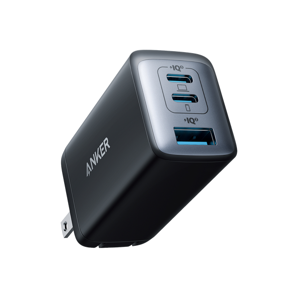 Anker 735 Nano II 65W charging-only black wall charger with compact design and USB-C port for fast device charging.