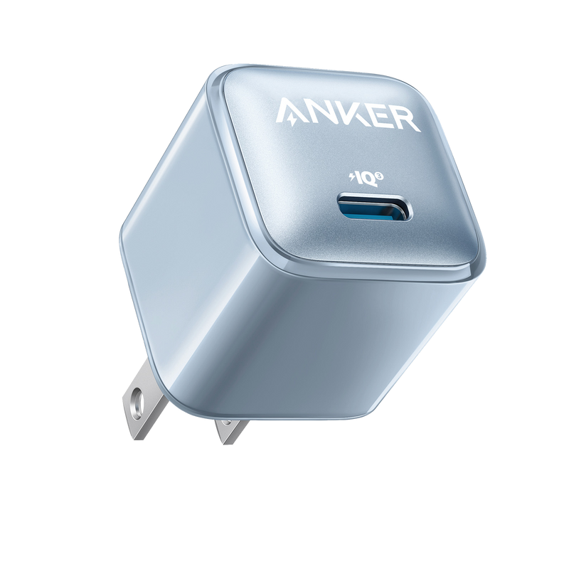 Anker Nano Charger 20W, compact black charging device with USB-C port for fast smartphone and device charging.