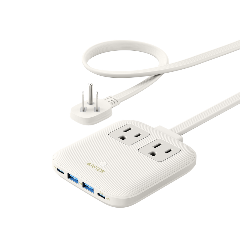 Anker Nano 6-in-1 charging station in black, with multiple ports for fast device charging at 67W power output.