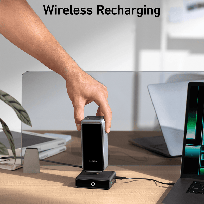 Anker 100W charging base for Anker Prime Power Bank, designed for fast and efficient charging of compatible devices.