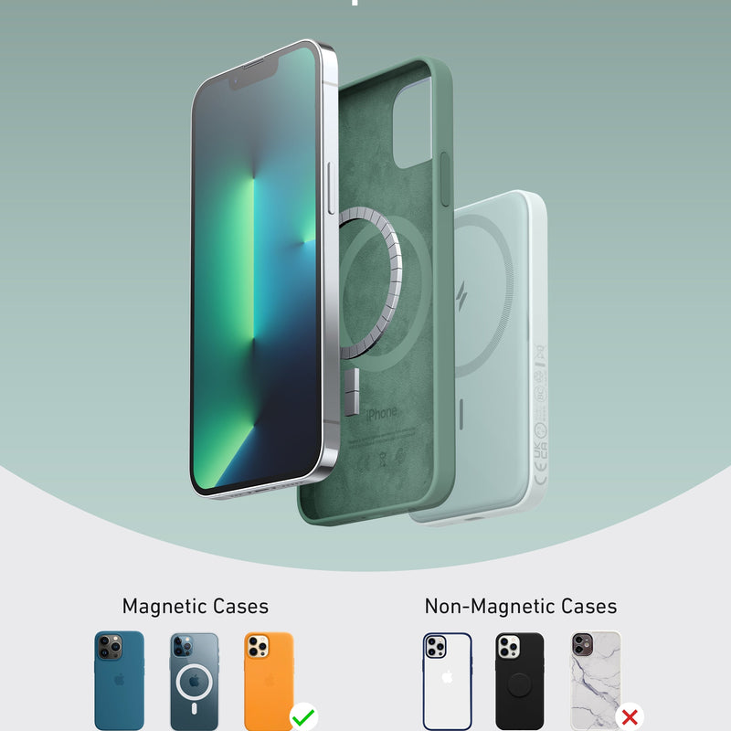 Anker 621 Magnetic Battery MagGo in interstellar gray, showing a compact portable charging device with magnetic attachment features.